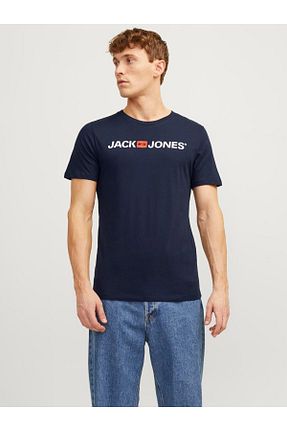 تیشرت سرمه ای مردانه رگولار Jack & Jones - کد 3166041