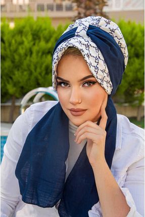 کلاه شنای حجاب سرمه ای زنانه Aişe Tesettür - کد 827150573