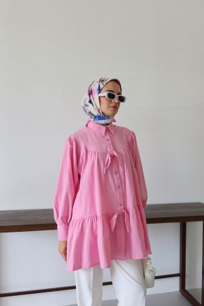 پیراهن حجاب صورتی زنانه رگولار MOONSC - کد 847667633