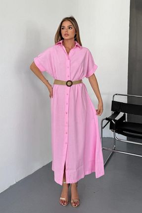 لباس صورتی زنانه بافتنی Feela Moda - کد 952419645