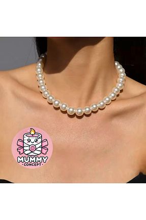 گردنبند مروارید سفید MUMMY CONCEPT - کد 935152409