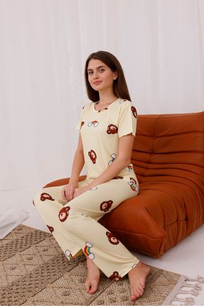 ست لباس راحتی رنگی زنانه طرح حیوانات Arvin Pijama - کد 951882146