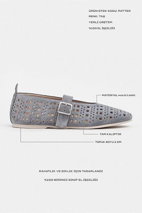 بابت طوسی زنانه جیر NİŞANTAŞI SHOES - کد 952311531
