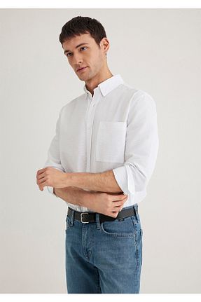 پیراهن صورتی مردانه یقه دکمه مخفی Mavi - کد 917783300