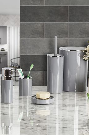 ست حمام طوسی پلاستیک Prima Nova - کد 3620815