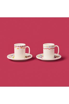 فنجان قهوه رنگی 2 نفره Evidea - کد 946091303