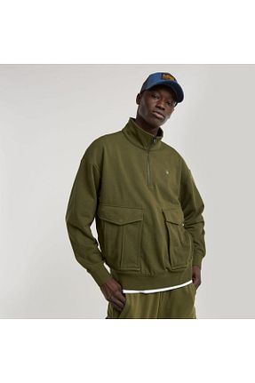 سوئیشرت خاکی زنانه ساده G-STAR RAW - کد 871337179