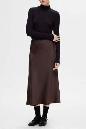 دامن قهوه ای زنانه بافتنی Beju be - کد 932187053