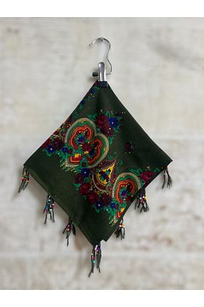 شال خاکی زنانه ابریشم MODA - کد 925744562