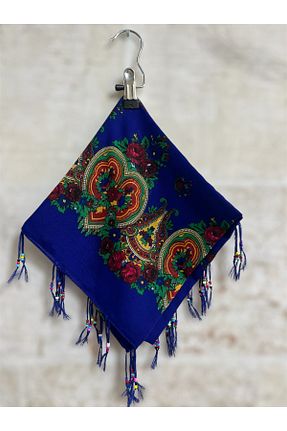 شال سرمه ای زنانه ابریشم MODA - کد 925745088