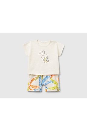 بادی و سرهمی نوزادی نباتی بچه گانه United Colors of Benetton - کد 939061567