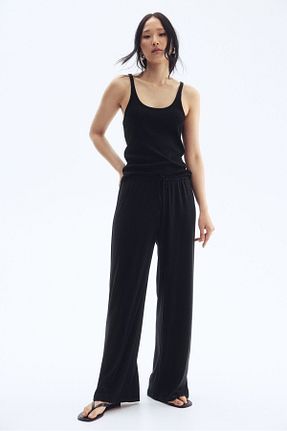 ست لباس راحتی مشکی زنانه طرح دار H&M - کد 884969320
