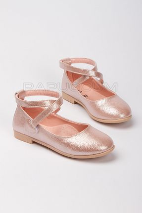 بابت صورتی بچه گانه چرم مصنوعی p papuccum ortopedi çocuk ayakkabıları - کد 796690222