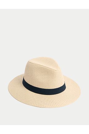 کلاه طوسی مردانه حصیر Marks & Spencer - کد 951677677