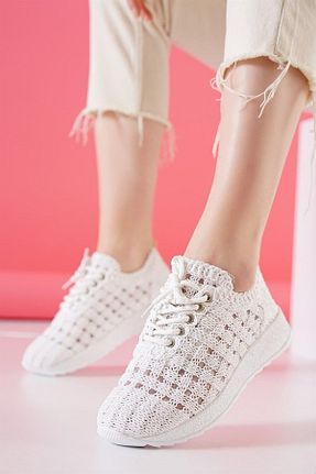 کفش اسنیکر سفید مردانه بند دار Odastore - کد 951805514