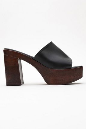 دمپائی قهوه ای زنانه پاشنه ضخیم Lizy Shoes - کد 951819828