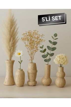 گلدان بژ Mermer Modelce - کد 951895666