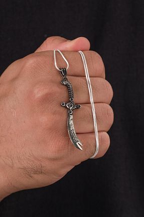 گردنبند نقره سفید مردانه 925 عیار CAN SİLVER - کد 952091825