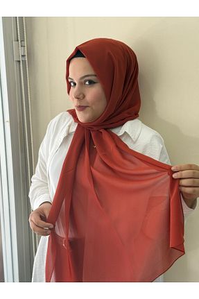 روسری نارنجی شیفون EMİN SCARF - کد 952099411