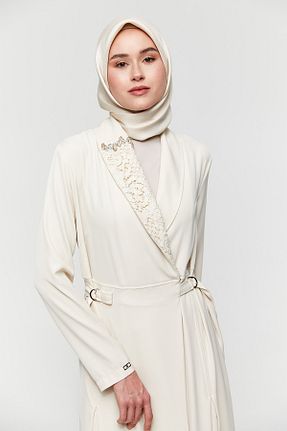 مانتو بلند حجاب بژ زنانه Setrms - کد 952154610