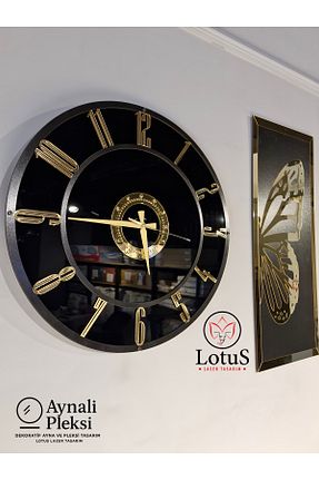 ساعت دیواری زرد 150 LotusLazer Tasarım - کد 952215173