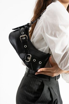کیف دوشی مشکی زنانه چرم مصنوعی Kaya Bag - کد 952303816