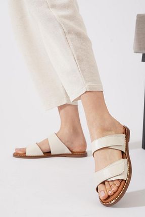 دمپائی خانگی رنگی زنانه چرم خالص Moda Pie - کد 952333000