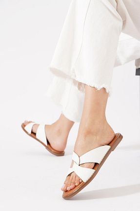 دمپائی خانگی رنگی زنانه چرم خالص Moda Pie - کد 952333019