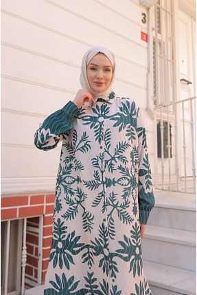 تونیک حجاب سبز زنانه پنبه ای kor grup - کد 952800481