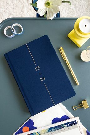 سر رسید سرمه ای ساده Matt Notebook - کد 952345271