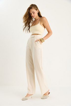 شلوار بژ زنانه ویسکون Bianco Lucci - کد 952457195