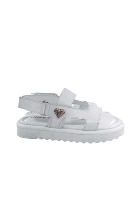 صندل سفید زنانه پاشنه تخت Oneka Shoes - کد 952624696