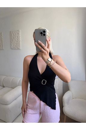 بلوز مشکی زنانه ساده Zora Butik - کد 952751054