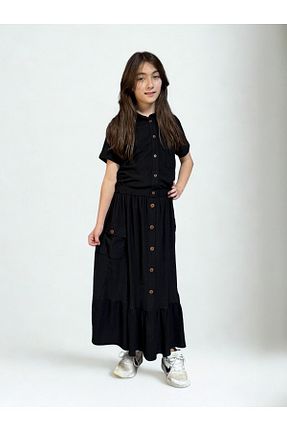 ست بالاتنه و پائین تنه مشکی بچه گانه بافتنی Giyinse - کد 953409646