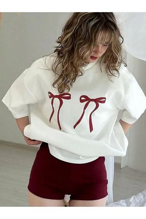 تیشرت سفید زنانه اورسایز shidumanlar - کد 952830845