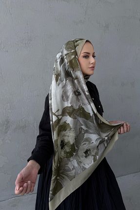 شال سبز زنانه ابریشم Byedauzunlar - کد 952980452