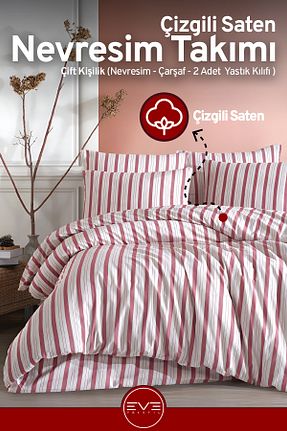 روتختی دونفره رنگی ساتن Eve Tekstil - کد 952999310