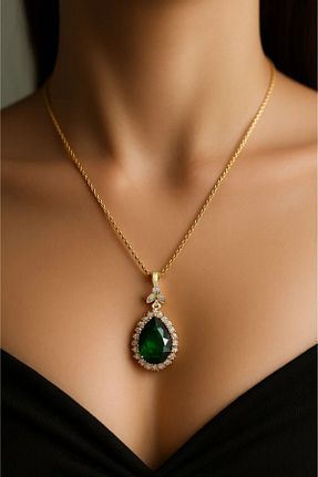 گردنبند نقره زرد زنانه 925 عیار CARAT STONE - کد 953181781