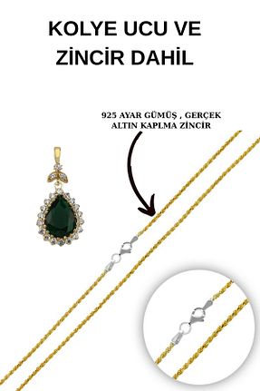 گردنبند نقره زرد زنانه 925 عیار CARAT STONE - کد 953181781