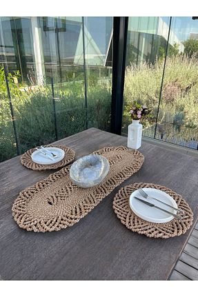 سرویس آمریکائی قهوه ای بیضی Home Inn Home Textile - کد 953453349