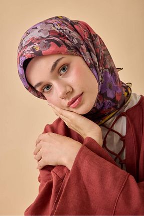 روسری قهوه ای پلی استر Silk Home - کد 953476831