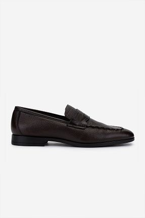 کفش کلاسیک قهوه ای مردانه چرم خالص Valmenti - کد 953625884