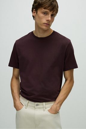 تیشرت بنفش مردانه Fitted H&M - کد 953650846