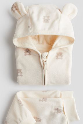 ست نوزادی سفید بچه گانه پنبه ای H&M - کد 953771622