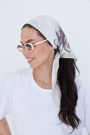 دستمال گردن رنگی زنانه پلی استر D scarf - کد 953663592