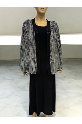 ست لباس مجلسی سایز بزرگ طوسی زنانه آستین بلند RENAR - کد 953665084