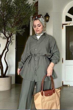 ست بالاتنه و پائین تنه حجاب رنگی زنانه رگولار Aselim Hijap Moda - کد 939950503