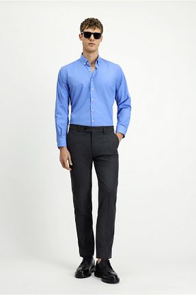 پیراهن فیروزه ای مردانه رگولار Kiğılı - کد 824701780