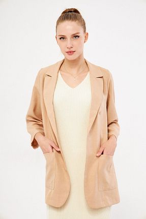 کت بژ زنانه رگولار armonika - کد 865443895