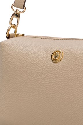 کیف دوشی بژ زنانه چرم مصنوعی U.S. Polo Assn. - کد 936214648